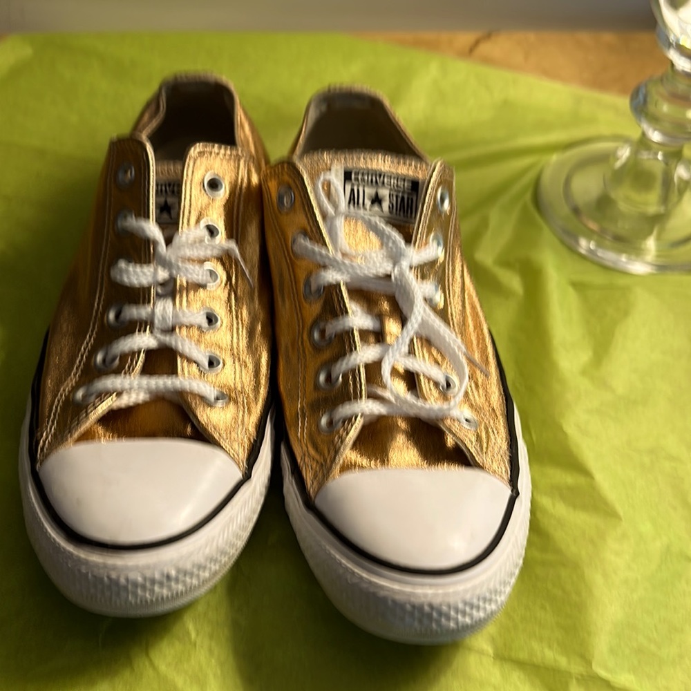 Converse sneakers , Bronze copper fabric!  So shiny!   So cute !